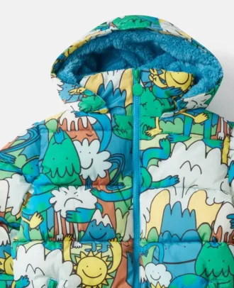 Earth Friends Print Raincoat