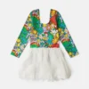 Earth Friends Print Tulle Petals Dress Earth Friends Print Tulle Petals Dress