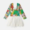 Earth Friends Print Tulle Petals Dress Earth Friends Print Tulle Petals Dress