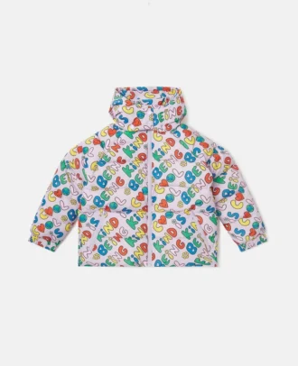 Earth Friends Text Print Raincoat