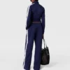 Elasticated Waistband Double Stripe Track Sweatpants Elasticated Waistband Double Stripe Track Sweatpants