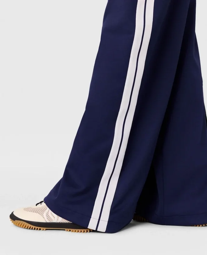Elasticated Waistband Double Stripe Track Sweatpants Elasticated Waistband Double Stripe Track Sweatpants