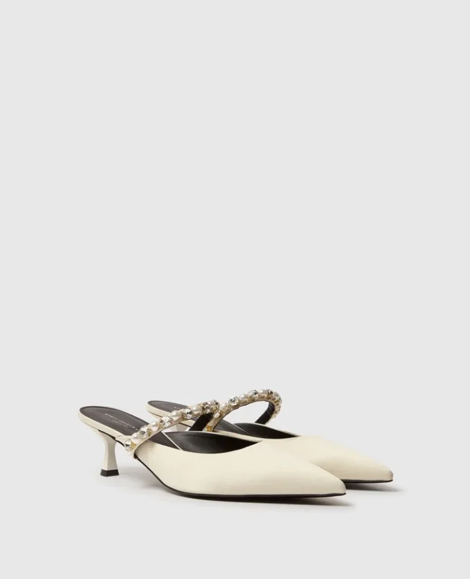 Elsa Pearl-Embellished Kitten Heels Elsa Pearl-Embellished Kitten Heels
