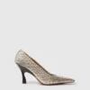 Elsa Woven Metallic Kitten Heel Pump Elsa Woven Metallic Kitten Heel Pump