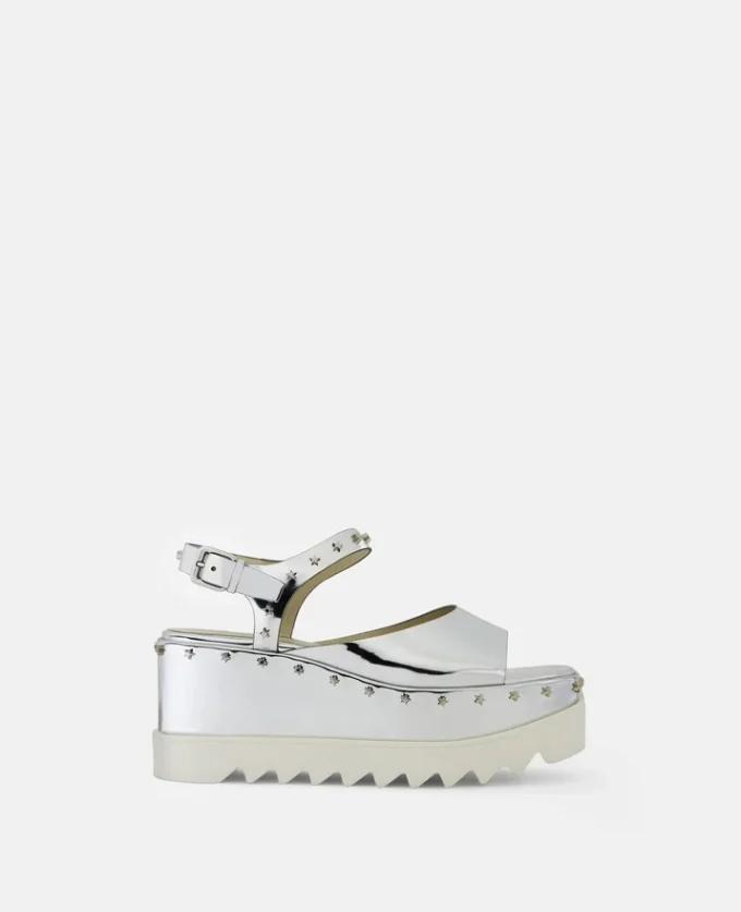 Elyse Star Stud Mirrored Platform Sandals Elyse Star Stud Mirrored Platform Sandals