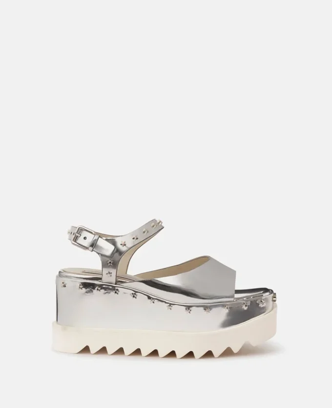 Elyse Star Stud Mirrored Platform Sandals Elyse Star Stud Mirrored Platform Sandals