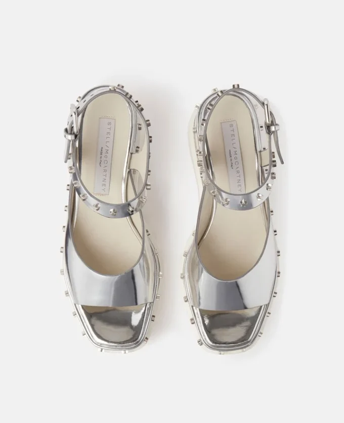 Elyse Star Stud Mirrored Platform Sandals Elyse Star Stud Mirrored Platform Sandals