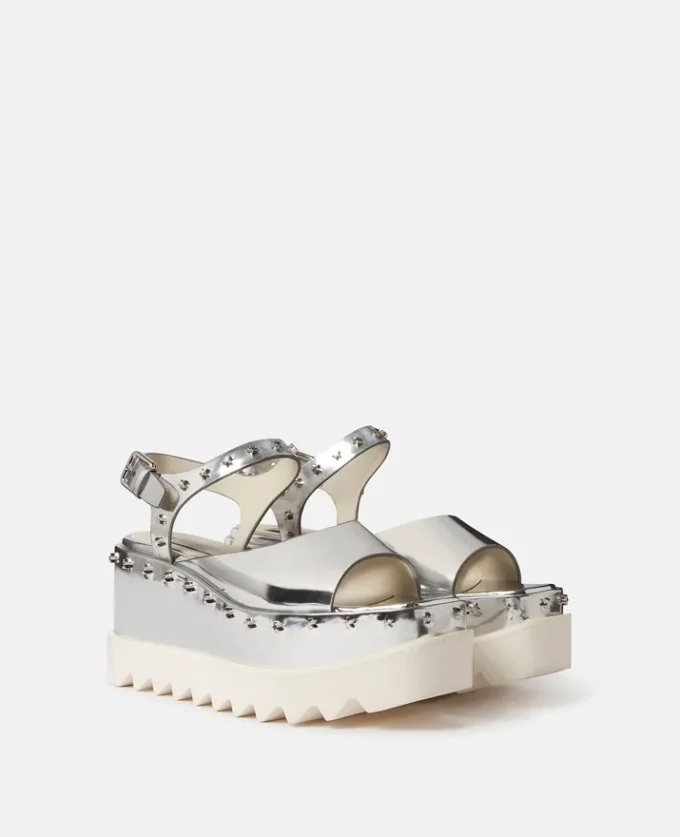 Elyse Star Stud Mirrored Platform Sandals Elyse Star Stud Mirrored Platform Sandals