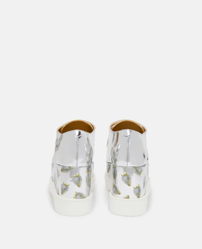 Elyse Strawberry-Print Metallic Platform Shoes Elyse Strawberry-Print Metallic Platform Shoes