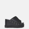 Elyse Studded Slide Wedge Sandals
