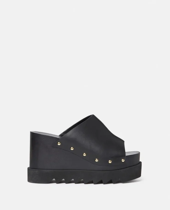 Elyse Studded Slide Wedge Sandals