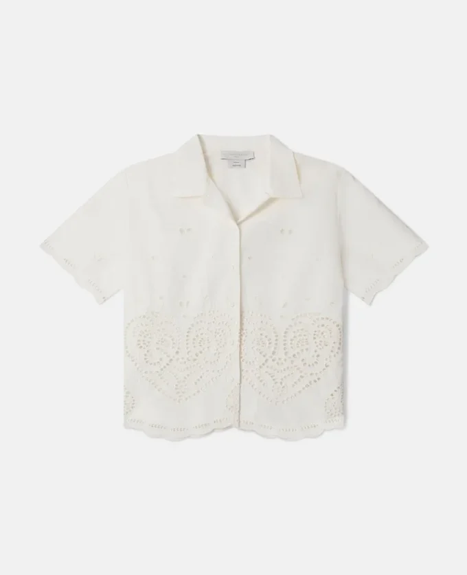 Embroidery Anglaise Cotton Shirt Embroidery Anglaise Cotton Shirt