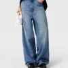 Faded Wide-Leg High-Rise Denim Jeans Faded Wide-Leg High-Rise Denim Jeans