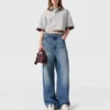 Faded Wide-Leg High-Rise Denim Jeans Faded Wide-Leg High-Rise Denim Jeans