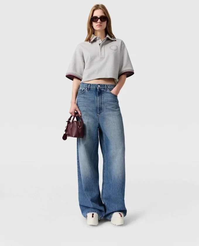 Faded Wide-Leg High-Rise Denim Jeans Faded Wide-Leg High-Rise Denim Jeans