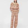 Fair Isle Plush-Collar Wool Cardigan Fair Isle Plush-Collar Wool Cardigan
