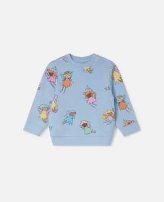 Fairies Print Crewneck Sweatshirt