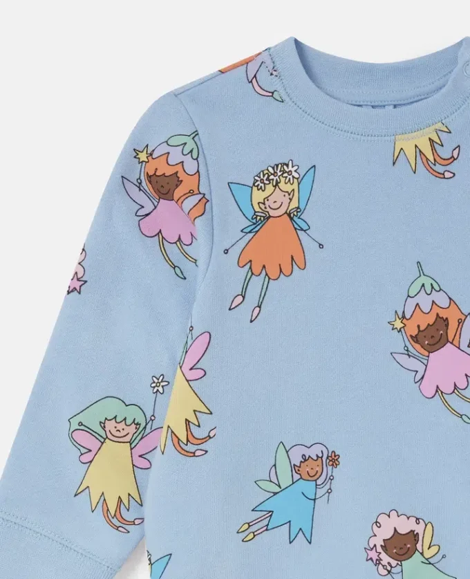 Fairies Print Crewneck Sweatshirt Fairies Print Crewneck Sweatshirt