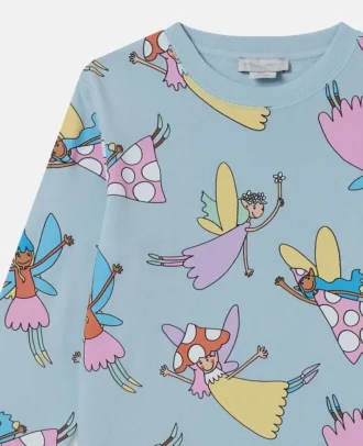 Fairies Print Crewneck Sweatshirt