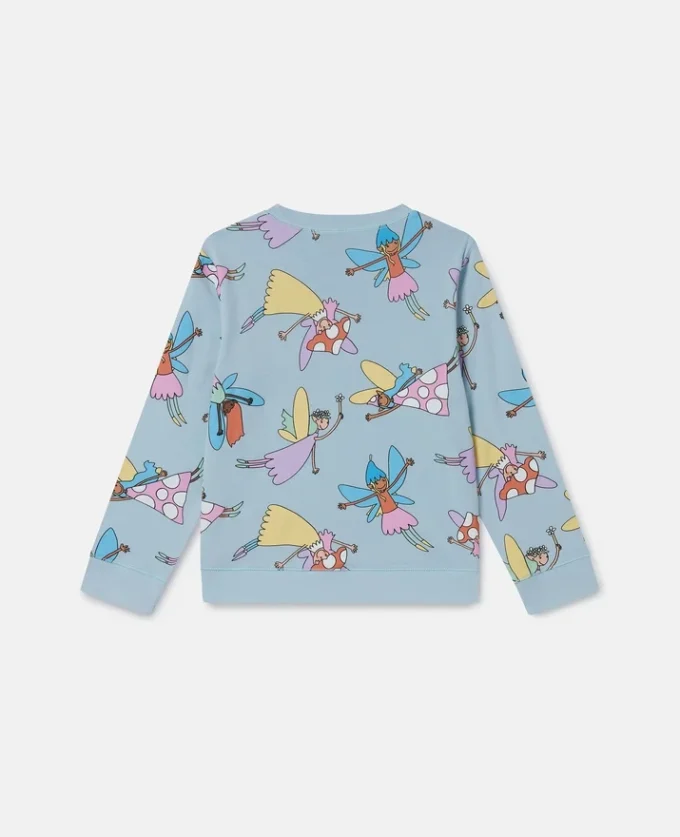 Fairies Print Crewneck Sweatshirt Fairies Print Crewneck Sweatshirt