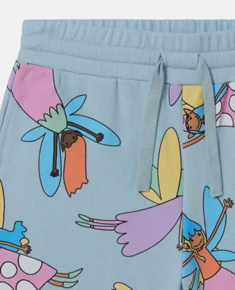 Fairies Print Drawstring Shorts