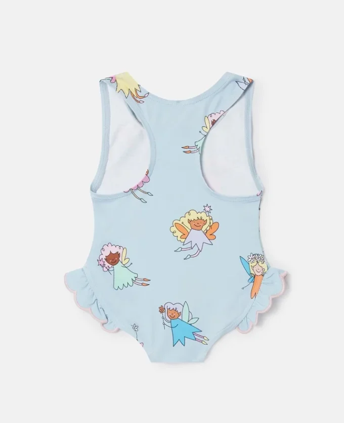 Fairies Print Frilled Swimsuit Fairies Print Frilled Swimsuit