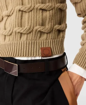 Falabella Cable-Knit Crewneck Jumper