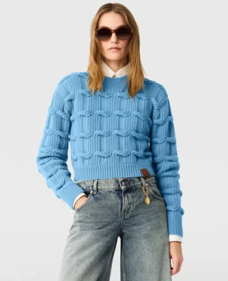 Falabella Cable-Knit Crewneck Jumper