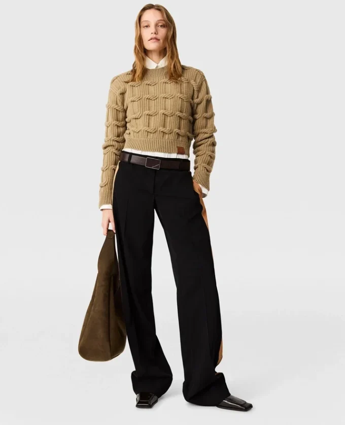 Falabella Cable-Knit Crewneck Jumper Falabella Cable-Knit Crewneck Jumper