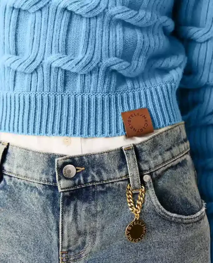 Falabella Cable-Knit Crewneck Jumper Falabella Cable-Knit Crewneck Jumper