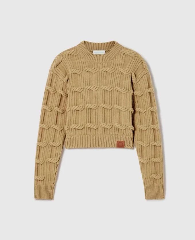 Falabella Cable-Knit Crewneck Jumper Falabella Cable-Knit Crewneck Jumper