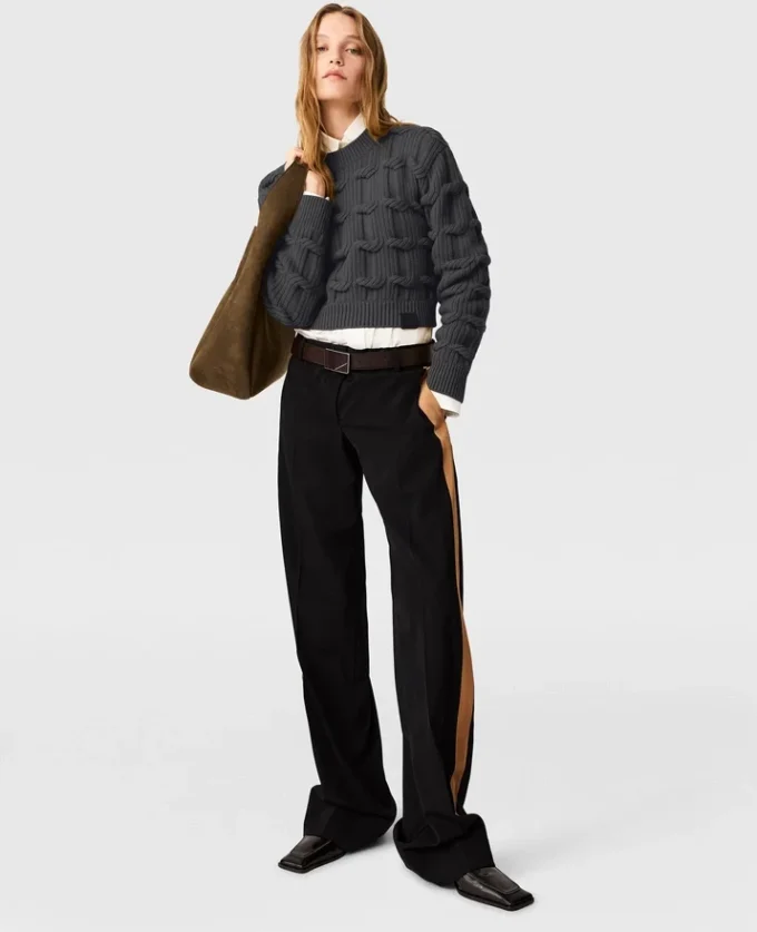 Falabella Cable-Knit Crewneck Jumper Falabella Cable-Knit Crewneck Jumper