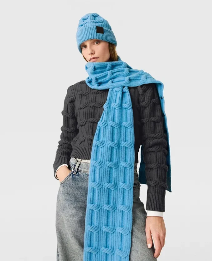 Falabella Cable-Knit Scarf Falabella Cable-Knit Scarf