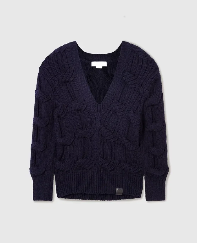 Falabella Cable-Knit V-Neck Jumper Falabella Cable-Knit V-Neck Jumper
