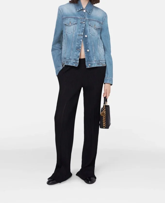 Falabella Chain Light Wash Denim Jacket Falabella Chain Light Wash Denim Jacket