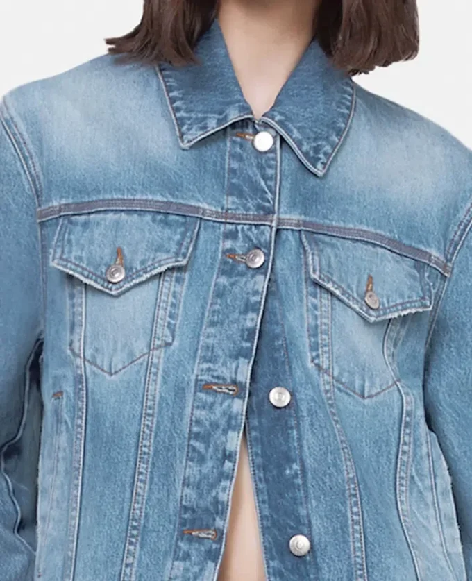 Falabella Chain Light Wash Denim Jacket Falabella Chain Light Wash Denim Jacket