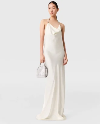 Falabella Chain Strap Satin Dress