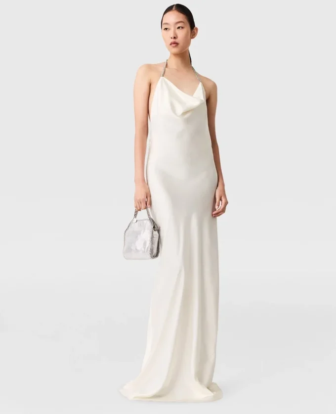 Falabella Chain Strap Satin Dress Falabella Chain Strap Satin Dress