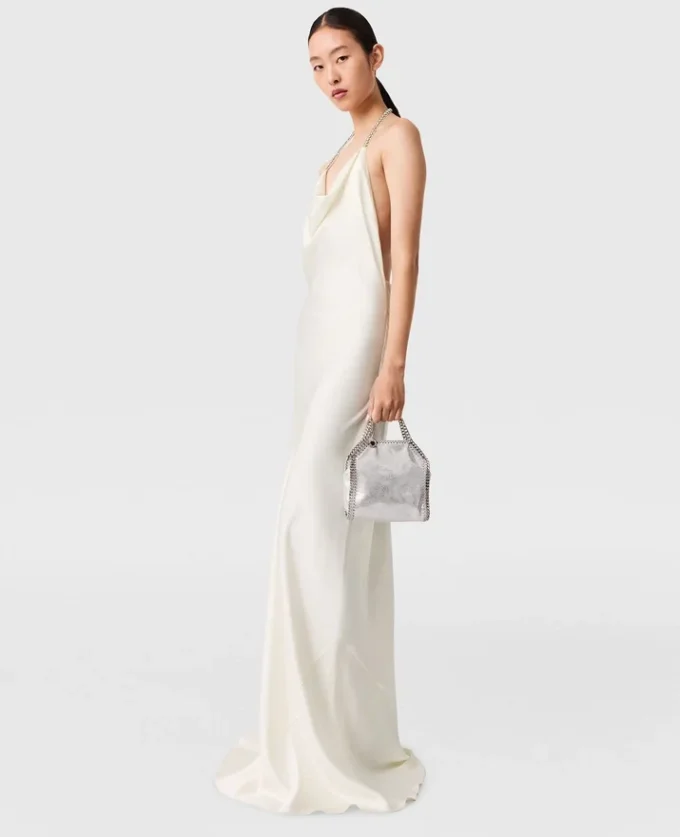 Falabella Chain Strap Satin Dress Falabella Chain Strap Satin Dress