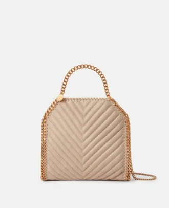 Falabella Chevron Quilted Mini Tote Bag