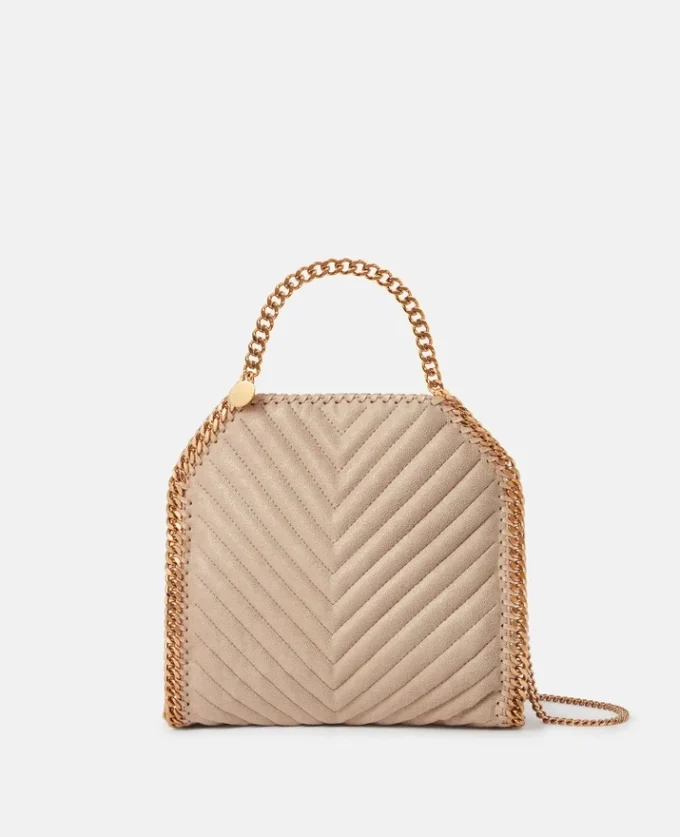 Falabella Chevron Quilted Mini Tote Bag Falabella Chevron Quilted Mini Tote Bag