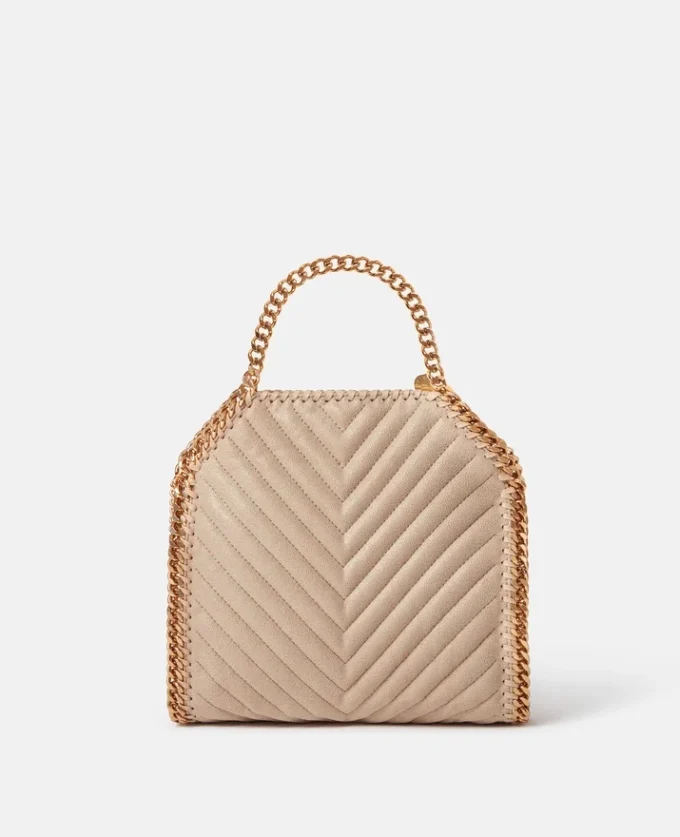 Falabella Chevron Quilted Mini Tote Bag Falabella Chevron Quilted Mini Tote Bag