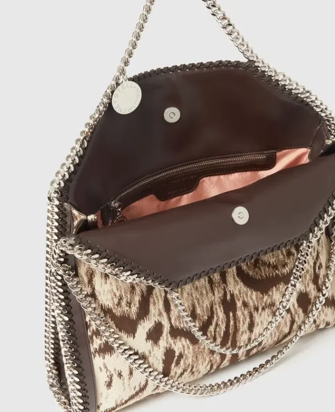 Falabella Cloud Leopard Fold-Over Tote Bag Falabella Cloud Leopard Fold-Over Tote Bag
