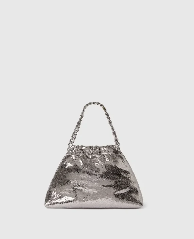 Falabella Cracked Metallic Drawstring Crossbody Bag Falabella Cracked Metallic Drawstring Crossbody Bag