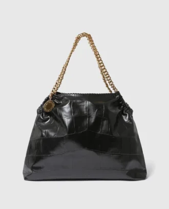 Falabella Crocodile-Embossed Drawstring Tote Bag