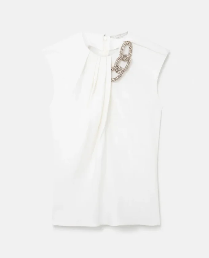 Falabella Crystal Chain Sleeveless Top Falabella Crystal Chain Sleeveless Top
