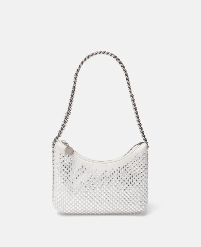 Falabella Crystal Hotfix Zippered Shoulder Bag Falabella Crystal Hotfix Zippered Shoulder Bag