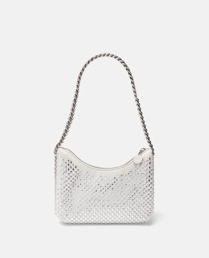 Falabella Crystal Hotfix Zippered Shoulder Bag Falabella Crystal Hotfix Zippered Shoulder Bag