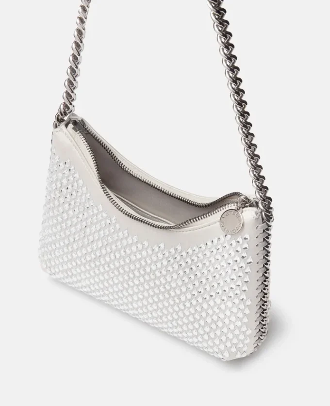 Falabella Crystal Hotfix Zippered Shoulder Bag Falabella Crystal Hotfix Zippered Shoulder Bag