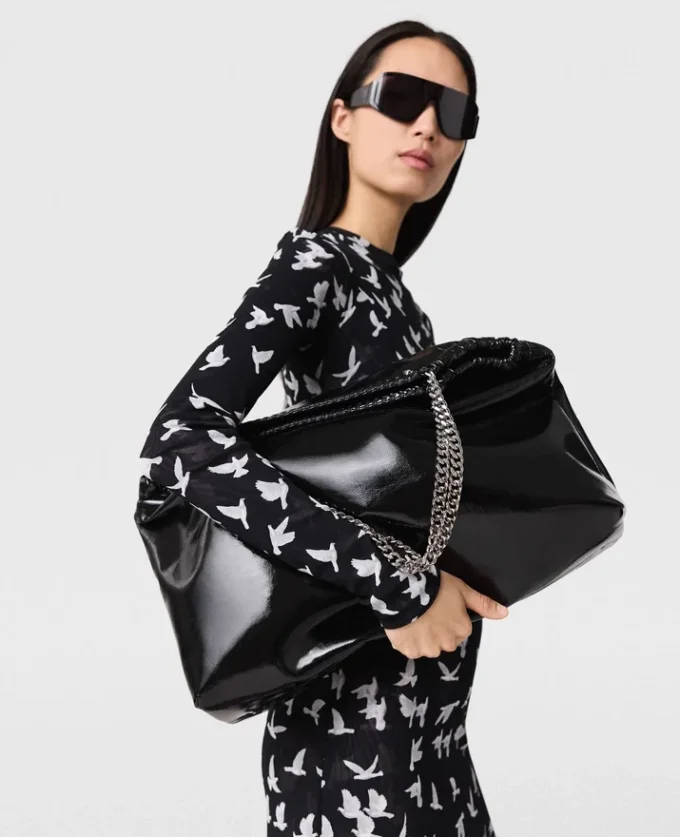 Falabella Drawstring Patent Tote Bag Falabella Drawstring Patent Tote Bag